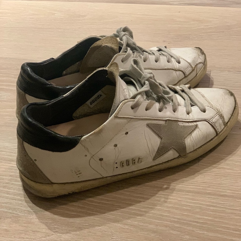 Golden Goose Super-star Sneakers with BLACK heel tab